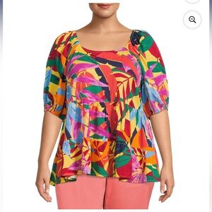 Floral spring summer blouse